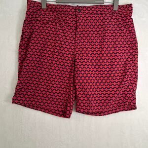 J.Crew red patterned swim trunks shorts Size 33